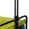 (FedEx pickup only) Collapsible Folding Wagon Utility Outdoor Camping Garden Cart with Adjustable Handle (Blue)