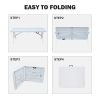 6FT Portable folding table with hand grip, suitable for picnic camping garden dinner party, stable and reliable, versatile