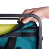(FedEx pickup only) Collapsible Folding Wagon Utility Outdoor Camping Garden Cart with Adjustable Handle (Blue)