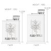 Healter Hip Flask for Men;  Portable Pocket Stainless Steel Flask Whiskey Flask for Outdoor Camping Climbing Hiking Picnic 6oz/8oz